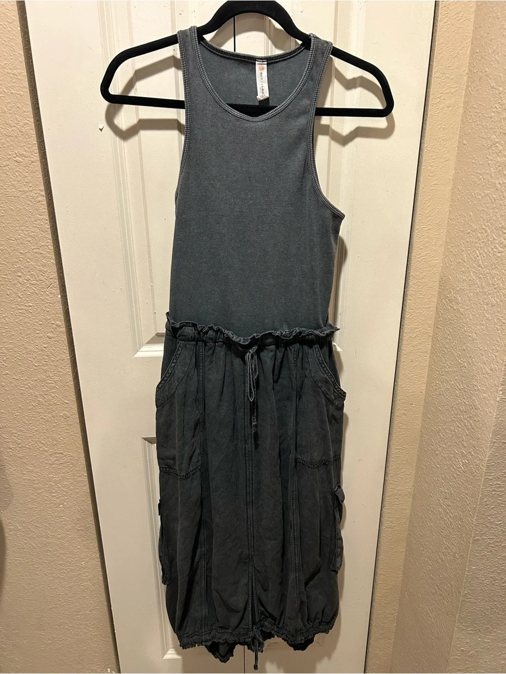 Anthropologie Daily Practice High-Neck Tank Twofer Midi Dress , size S
